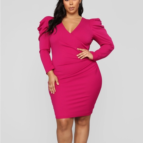 NWT Show Me How To Love Dress - Magenta - Picture 1 of 5